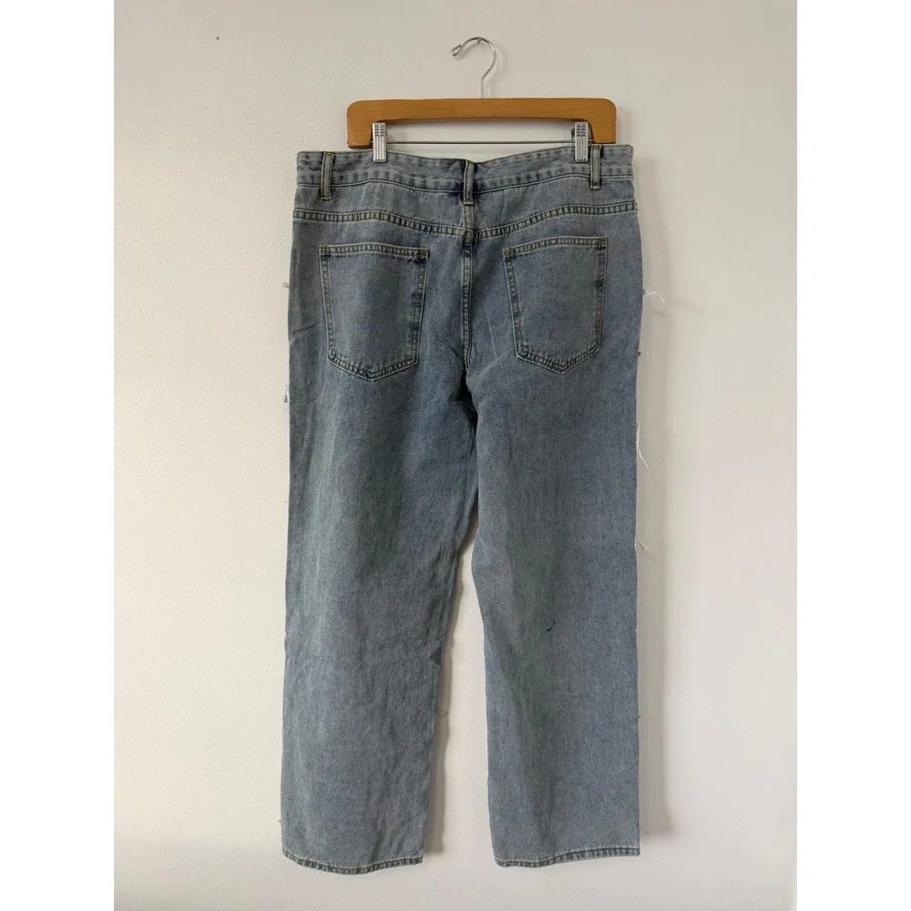Men's SHEIN Retro Slim Fit Fashion Distressed Light Wash Jeans – Size XL – NWOT - Picture 5 of 6
